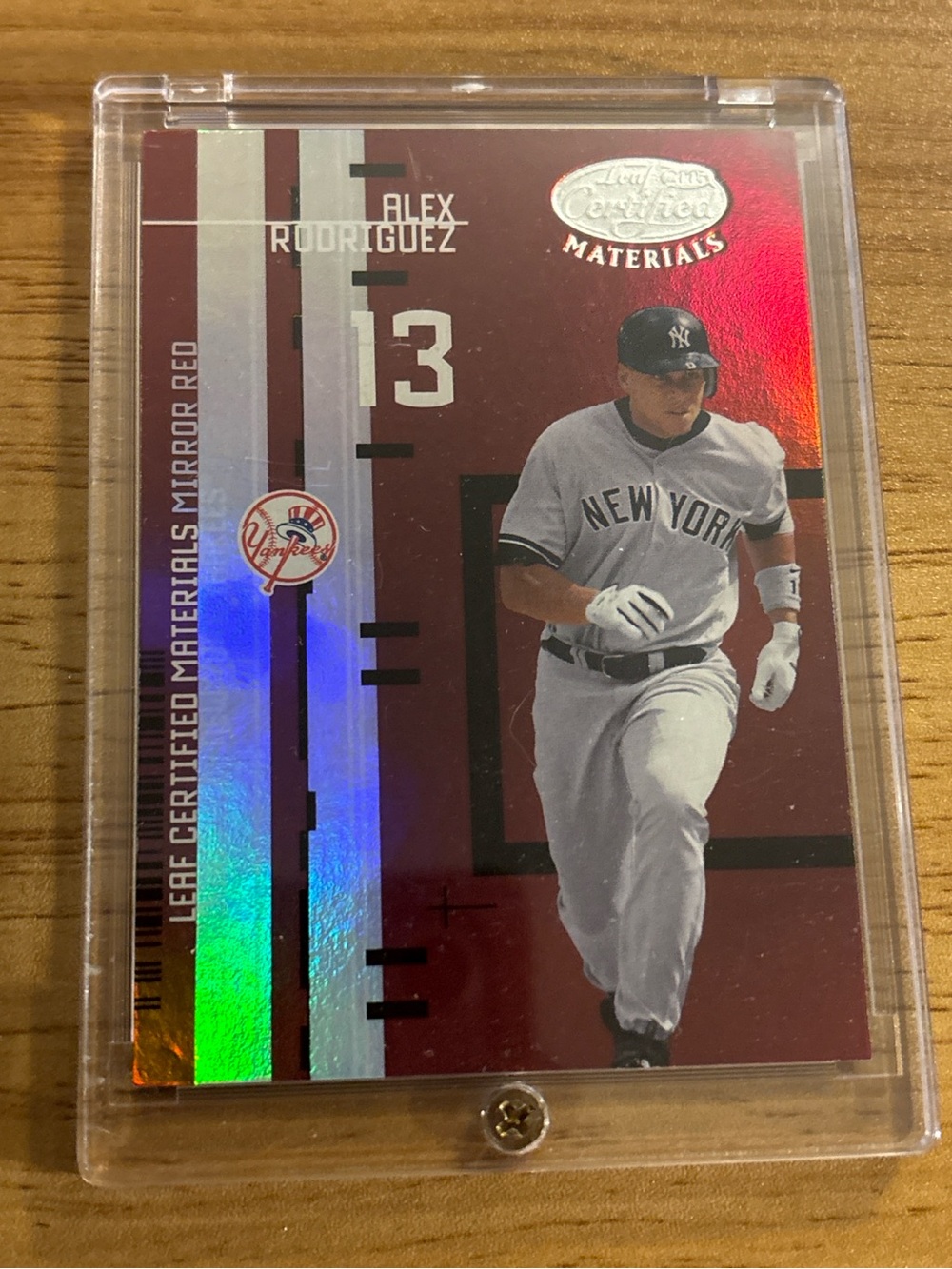 Alex Rodriguez 2005 Leaf Certified Materials Red Parallel #155/200 Yankees